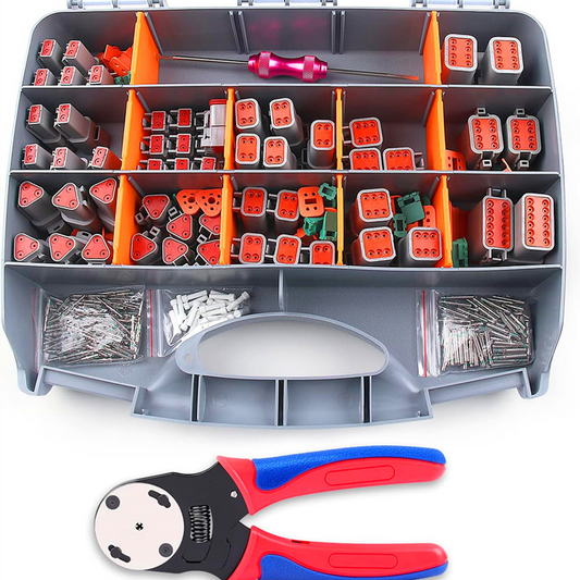 🔥 69 % de réduction ! 🛠️✨ Kit d'outils de sertissage 338 pièces pour connecteurs DT 🔧⚡