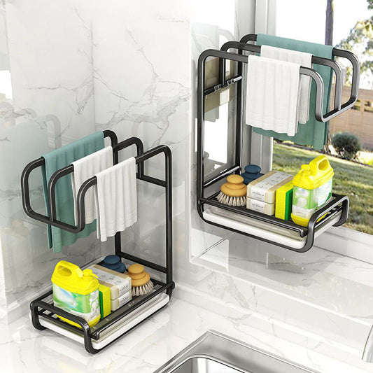 🎁✨ Achetez-en 2, obtenez-en 1 GRATUIT ! 🧺 🏆 Organisateur de chiffons et étendoir de cuisine 👍✨