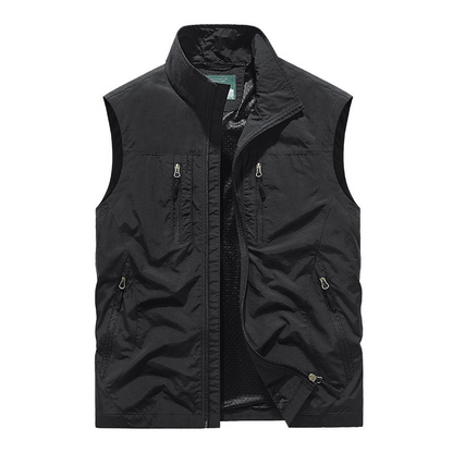 🧥 60% OFF MAINTENANT ! 👕 Veste Sans Manches Oversize pour Homme - Design Urbain avec Poches Multiples et Tissu Respirant 🏙️✨