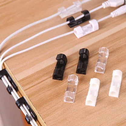 🔌 50% DE RÉDUCTION! 🛒 Organisateur de câbles auto-adhésif – Sans perçage & anti-enchevêtrement ✨