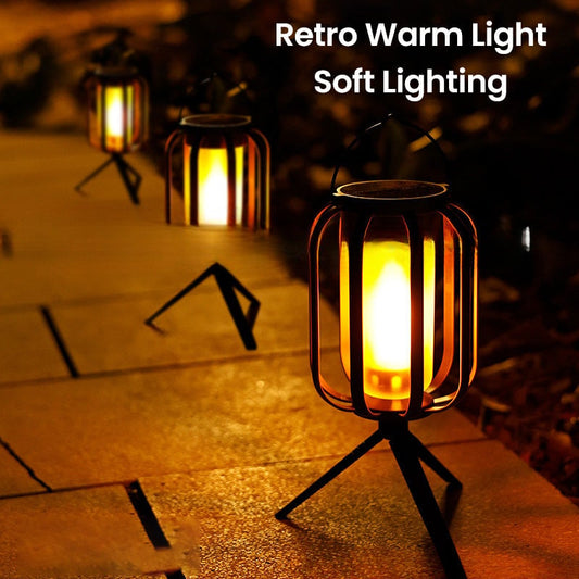 ✨️50 % de réduction✨️Lampe d'extérieur en forme de lanterne solaire avec 4 modes d'éclairage
