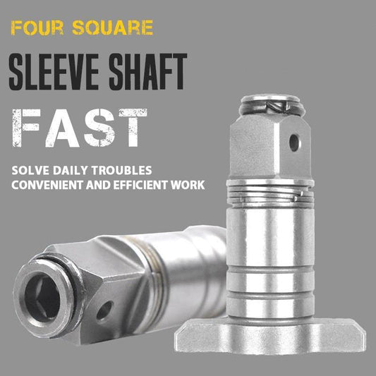 🛠️ ACHETEZ 1 - RECEVEZ 1 GRATUIT ! 🔩 Arbre de Transmission à 4 Manchons Carrés - Connexion Universelle pour Outils Rotatifs et Machines Industrielles ⚙️✨
