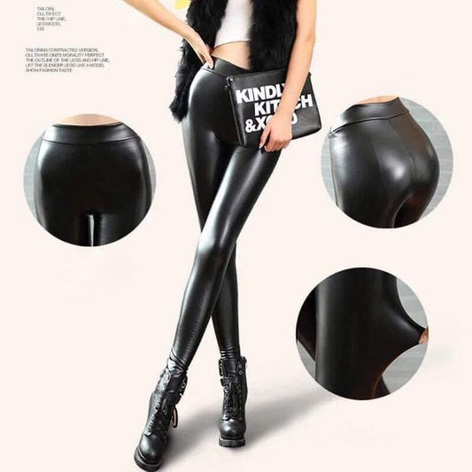 👖 60% DE DESCUENTO! ✨ Leggings de Piel Sintética con Forro Polar - Calidez y Estilo para Invierno, Confortable y Elástico 🧥🔥