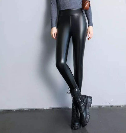 👖 60% DE DESCUENTO! ✨ Leggings de Piel Sintética con Forro Polar - Calidez y Estilo para Invierno, Confortable y Elástico 🧥🔥
