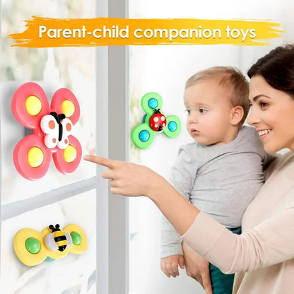 🌀 50% DE RÉDUCTION! 🧸 Jouets à ventouse – Ventouse puissante, couleurs vives & rotation fluide – Parfaits pour divertir bébé au bain ou sur les surfaces lisses ✨