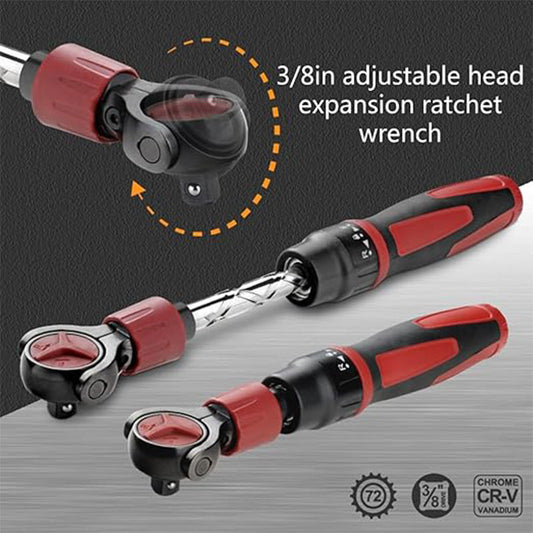 🔧 60% DE RÉDUCTION ! ⚙️ Clé à Cliquet Télescopique avec Tête Flexible - Double Fonction (13-19 mm) pour Espaces Restreints et Angles Difficiles 🛠️📏