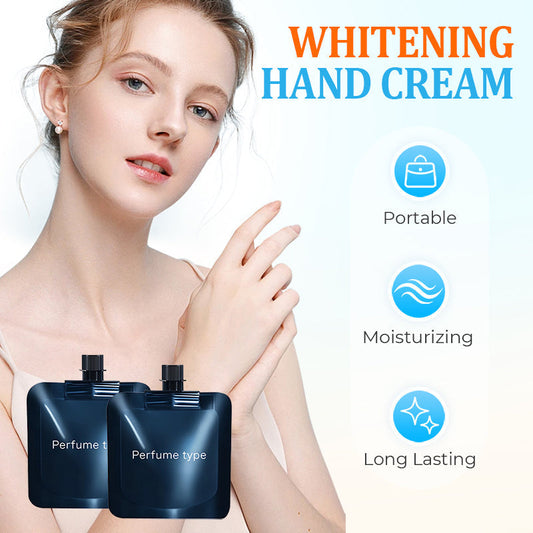 🤲 ACHETEZ 2 - RECEVEZ 1 GRATUIT ! ✨ Crème Mains Hydratante Blanchissante Portable - Effet Lumineux en 7 Jours, Texture Non Grasse et Parfum Léger 🌸📦