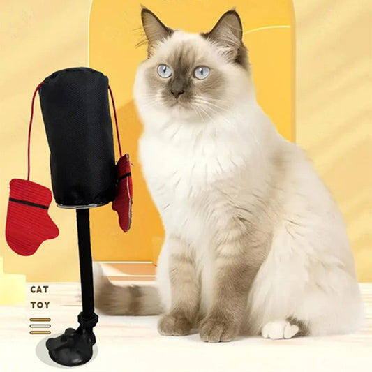 🐱 50% DE RÉDUCTION ! 🥊 Jouet Interactif pour Chat - Sac de Frappe avec Herbe à Chat Intégrée, Stimule l'Instinct de Chasse sans Griffures 🎯✨