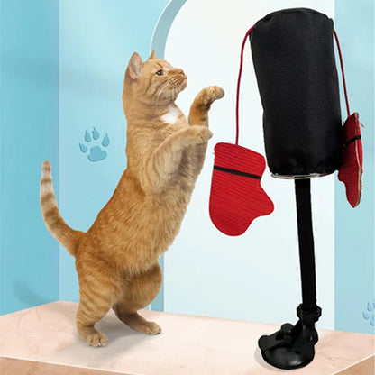 🐱 50% DE RÉDUCTION ! 🥊 Jouet Interactif pour Chat - Sac de Frappe avec Herbe à Chat Intégrée, Stimule l'Instinct de Chasse sans Griffures 🎯✨