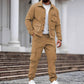 🧥 60% DE RÉDUCTION! 🔥 Ensemble 2 Pièces pour Homme – Veste Rétro & Pantalon Cargo, Look Tendance & Confortable au Quotidien 👖