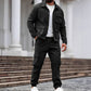 🧥 60% DE RÉDUCTION! 🔥 Ensemble 2 Pièces pour Homme – Veste Rétro & Pantalon Cargo, Look Tendance & Confortable au Quotidien 👖