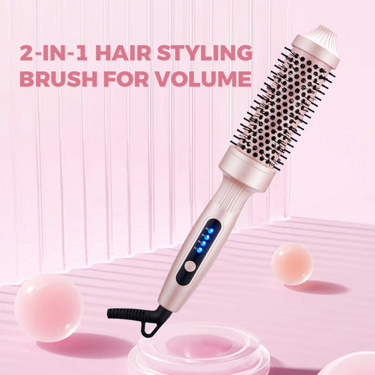 💇‍♀️ 50% DE RÉDUCTION! ✨ Brosse à Cheveux 2-en-1 Volume & Lissage – Technologie Céramique-Tourmaline, 3 Températures & Style Parfait en 5 Min ⚡