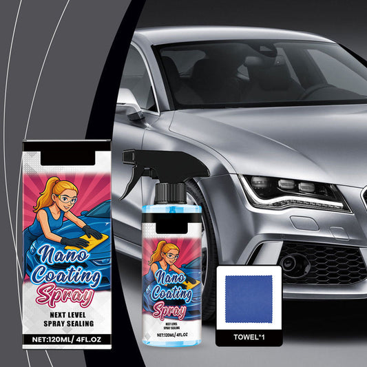 🚗 ACHETEZ 2 - RECEVEZ 1 GRATUIT ! ✨ Spray Polish pour Voiture + Serviette Microfibre - Redonne de l'Éclat en 5 Minutes sans Rayures 🧼⚡