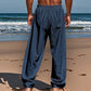 👖 60% DE RÉDUCTION! ✨ Pantalon Décontracté Ample en Lin pour Homme – Coupe Droite, Cordon Réglable & Entretien Facile Pour Un Confort Optimal 🌿