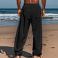 👖 60% DE RÉDUCTION! ✨ Pantalon Décontracté Ample en Lin pour Homme – Coupe Droite, Cordon Réglable & Entretien Facile Pour Un Confort Optimal 🌿