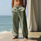 👖 60% DE RÉDUCTION! ✨ Pantalon Décontracté Ample en Lin pour Homme – Coupe Droite, Cordon Réglable & Entretien Facile Pour Un Confort Optimal 🌿