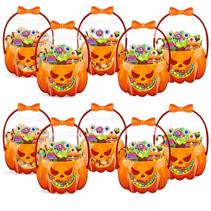 🎃 50% DE RÉDUCTION! 👻 Sacs cadeaux citrouille – Transparents & parfaits pour Halloween ✨