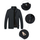 🧥 60% DE RÉDUCTION ! 💨 Veste Homme Zippée Anti-Froissement - Imperméable et Coupe-Vent, Confort Chaud pour Activités Extérieures Hivernales ❄️📦