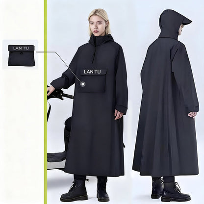 🛵 60% DE RÉDUCTION ! 🌧️ Veste Imperméable Scooter à Capuche - Protection contre la Pluie et le Vent, Pliable et Léger pour Trajets Urbains 🏍️📦