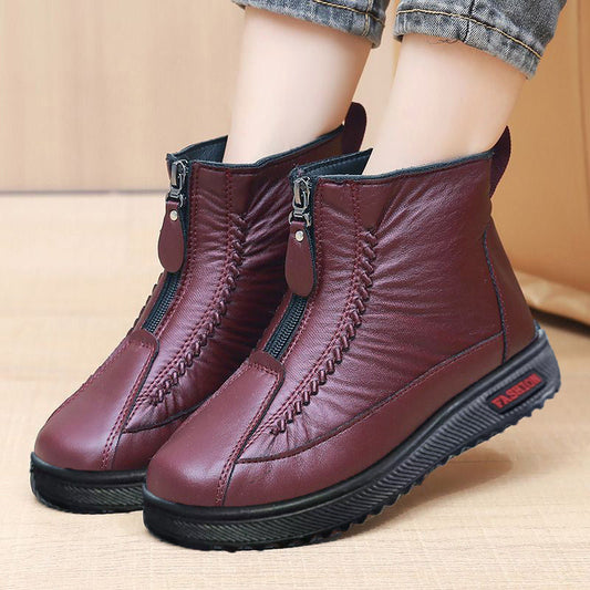 👢 60% OFF! ❄️ Women's Winter Warm Zipper Ankle Boots – Stylish & Cozy for Cold Days ✨