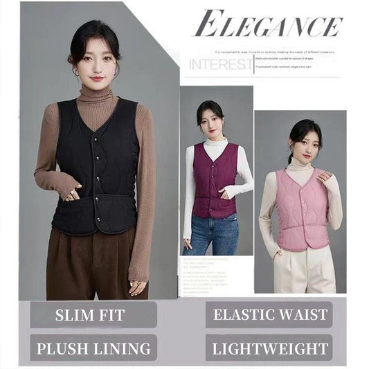 👚 69% DE RÉDUCTION ! ✨ Gilet Matelassé Ajusté Femme - Design Léger et Chaud, Parfait pour les Tenues d'Automne/Hiver 🍂📦