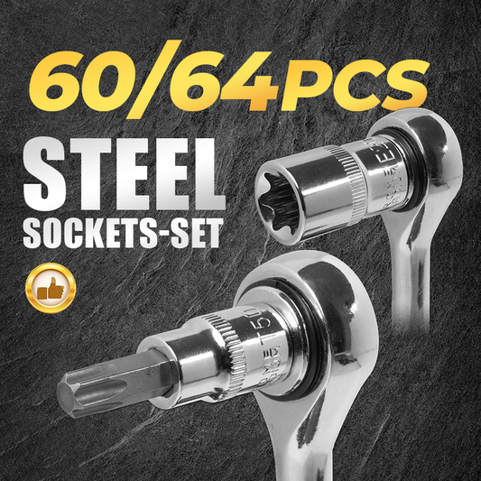 🔧 60% DE RÉDUCTION ! ⚙️ Jeu de Douilles en Acier CR-V - 32 Pièces avec Cliquet, Compatible avec la Plupart des Écrous et Boulons 🛠️📦
