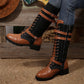 👢 60% DE RÉDUCTION ! ✨ Bottes Militaires Vintage pour Femmes - Lacets et Boucle Style Rétro, Confortables et Résistantes pour Quotidien ou Randonnée 🏞️📦