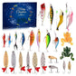 🎣 60% DE RÉDUCTION ! ✨ Ensemble de Leurres de Pêche Réalistes - 24 Leurres Robustes avec Boîte de Rangement, Idéal pour Débutants et Experts 🐟📦
