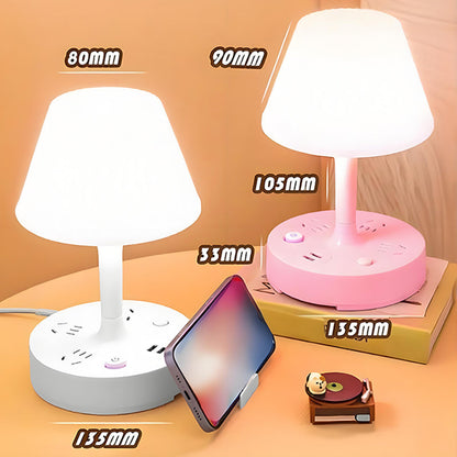 🛋️ 50% DE RÉDUCTION ! 💡 Lampe d‘Appoint avec Double Prise – Charge USB, Lumière Douce & Base Stable 🔌
