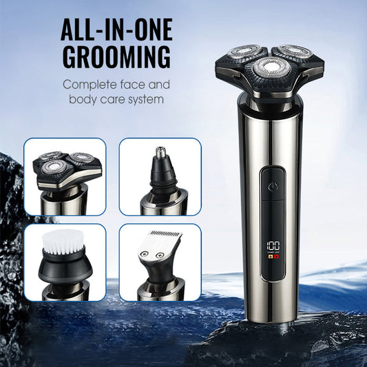 🪒 50% DE RÉDUCTION ! ✨ Rasoir Électrique 3 Lames Homme - Séchage Humide avec Affichage LED et Design Ergonomique pour une Précision Parfaite 💈🔋