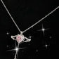 🕊️ 50% DE RÉDUCTION 🌸 Collier ailes d’ange roses – Délicat, doré & symbolique – Parfait pour un look romantique ou en cadeau – léger, élégant et lumineux ✨💖🕊️