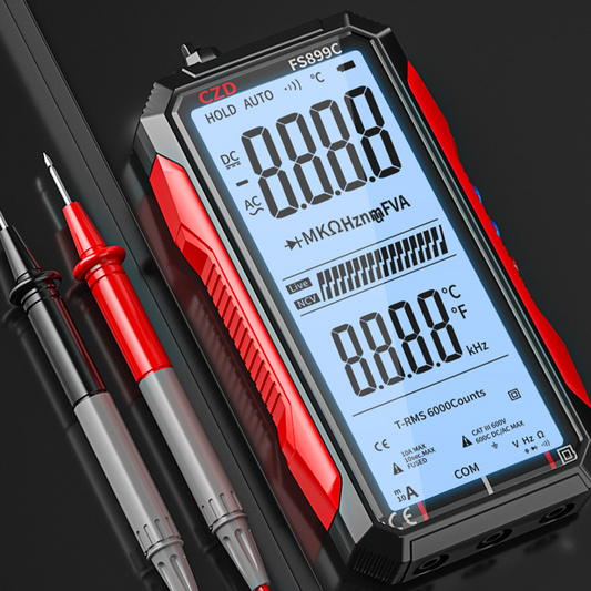 🔋 50 % DE RÉDUCTION MAINTENANT ! ✨ Multimètre numérique rechargeable par USB - Sélection automatique de la plage avec écran LCD rétroéclairé pour une mesure précise de la tension, du courant et de la résistance 📊🔧