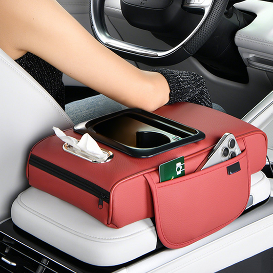 🔌 50% DE RÉDUCTION ! ✨ Organisateur pour Accoudoir de Voiture - avec Ports de Recharge USB et Compartiments de Rangement pour Téléphone & Accessoires 📱🚗