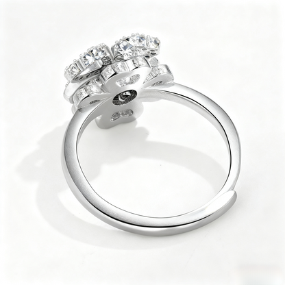 🍀 50% DE RÉDUCTION ! 💍 Bague Rotative en Forme de Trèfle – Ouverte & Réglable, Design Unique & Port Chanceux ✨