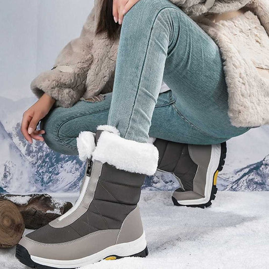 👢 DERNIER JOUR 60% DE RÉDUCTION! ✨ Bottes de Neige Femmes Antidérapantes - Isolation Thermique Etanche avec Fermeture Éclair pour Temps Glacial ❄️🔒