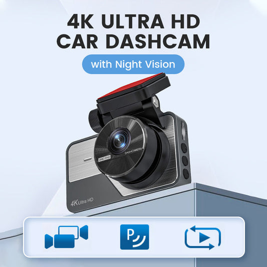 🚗 60% de Réduction! 📹 Dashcam 4K Ultra HD – Vision Nocturne, Enregistrement Clair & Sécurité de Conduite 🔒