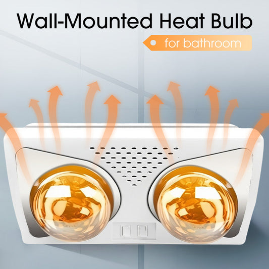 🚿 68% OFF NOW! ✨ Wall-Mounted Heat Bulb for Bathroom - Instant Warmth with IP55 Waterproof Rating & Energy-Efficient LED Lighting 💡🌡️