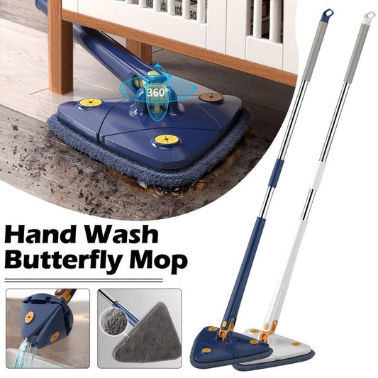 🧹 50% de réduction! 🌀 Mop de Nettoyage Rotatif 360° – Réglable, Lave & Essore en un geste & Manche Télescopique 💦