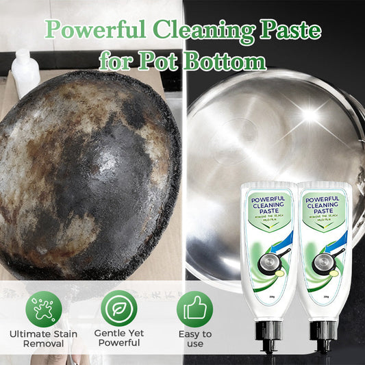🔥 BUY 2 GET 3! ✨ POWERFUL CLEANING PASTE - Removes Burnt Grease & Stains in 5 Minutes, Non-Abrasive Formula Safe for All Cookware, Deep Cleans Pots & Pans 🍳🌟