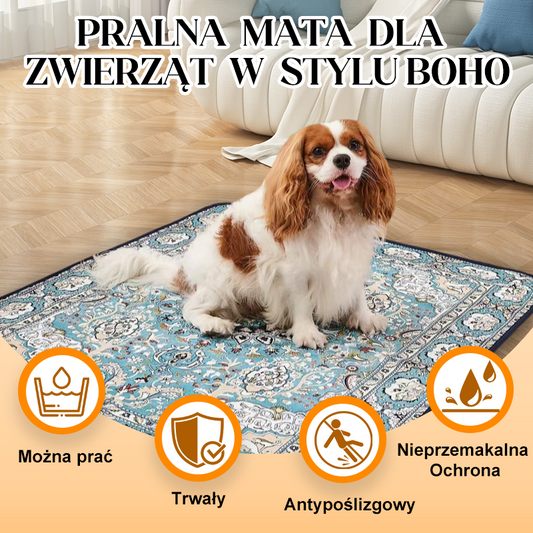 🐾 60% DE RÉDUCTION! 🎄 Natte pour Animal de Compagnie Style Bohème – Lavable, Antidérapante & Confortable 🛋️