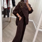 👚 69% RÉDUCTION MAINTENANT ! 🔥 Ensemble 2 Pièces Femme - Pull Oversize & Pantalon Confortable, Idéal pour Tenue Décontractée Chic ✨