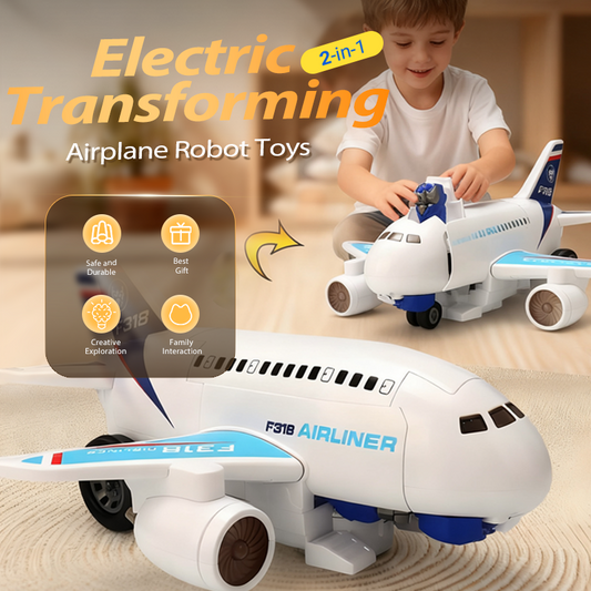 🎁 60% OFF MAINTENANT ! 🎅 Robot Avion Électrique 2-en-1 - Transformable & Télécommande, Parfait pour Enfants et Cadeaux de Noël ✨