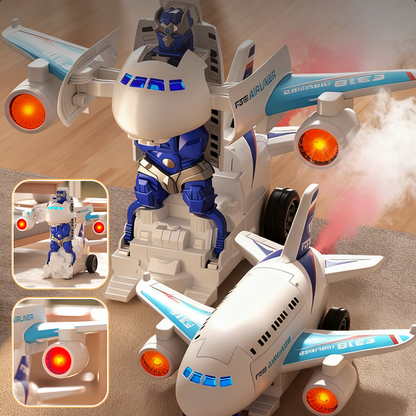 🎁 60% OFF MAINTENANT ! 🎅 Robot Avion Électrique 2-en-1 - Transformable & Télécommande, Parfait pour Enfants et Cadeaux de Noël ✨