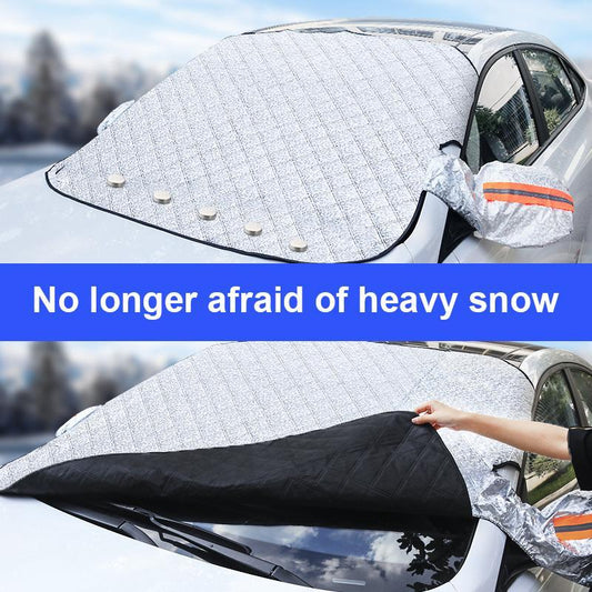 🚗 ACHETEZ 1 OFFREZ 1! ✨ Couverture Magnétique Contre la Neige pour Pare-brise - Isolation Thermique 4 Couches avec Installation Rapide pour Protection Antigel ❄️🔗