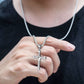 ✝️ 50% DE RÉDUCTION ✨ Collier croix – Fini argenté, délicat & intemporel – Parfait pour un look spirituel ou élégant au quotidien – léger, discret et lumineux 💫🕊️💛