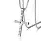 ✝️ 50% DE RÉDUCTION ✨ Collier croix – Fini argenté, délicat & intemporel – Parfait pour un look spirituel ou élégant au quotidien – léger, discret et lumineux 💫🕊️💛
