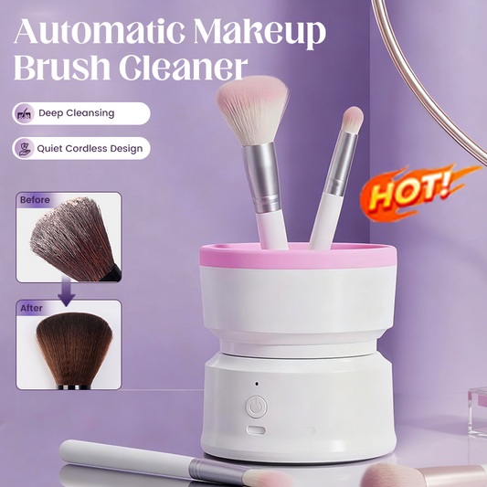 💄 50% DE RÉDUCTION EXCEPTIONNELLE! ✨ Nettoyeur Automatique de Pinceaux de Maquillage - Nettoyage Ultrasonique en 3 Minutes avec Stérilisation UV 🔮🌟