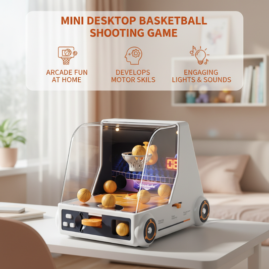 🏀 60% DE RÉDUCTION! ✨ Mini Jeu de Tir au Panier de Basket sur Bureau - Score Électronique avec Effets Sonores pour S'amuser au Travail ou à la Maison 🎯🔊