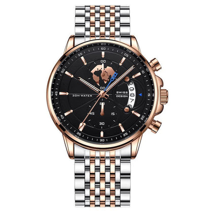 ⌚ 60% DE RÉDUCTION ! ✨ Montre à Quartz pour Homme – Cadran Lumineux, Étanche & Style Classique 🔦