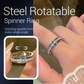 💍 50% DE RÉDUCTION ! ✨ Bague Rotative en Acier Titane avec Zircone – Design Anti-Stress, Confortable au Quotidien & Élégance Intemporelle 🌙